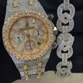 AP ICED OUT WATCH (GOLD)