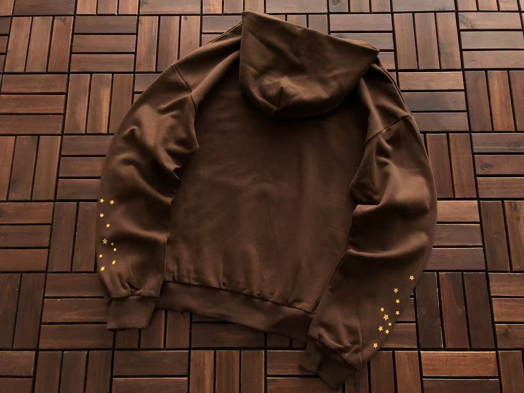 Brown and Pink Web Hoodie