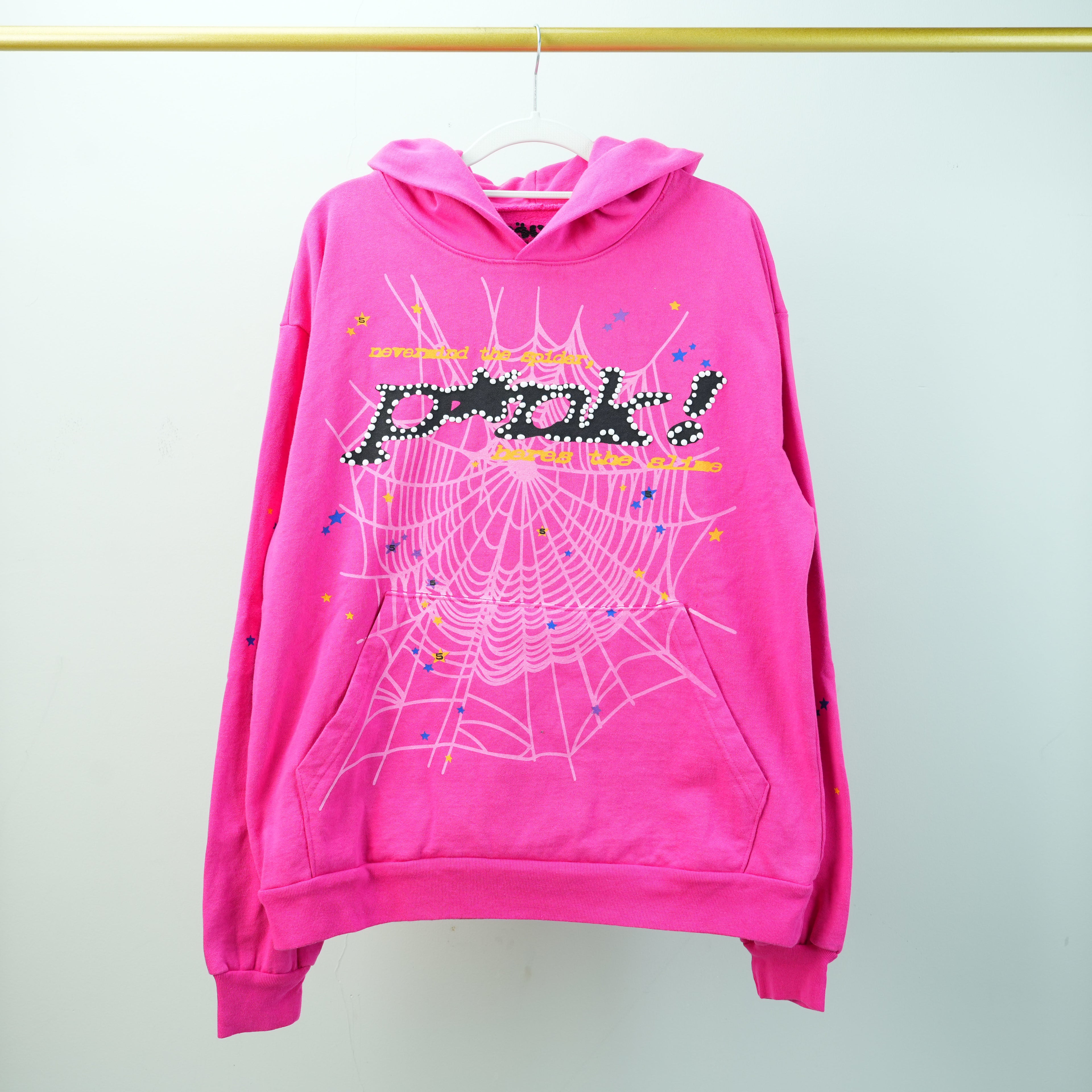 PINK WEB HOODIE