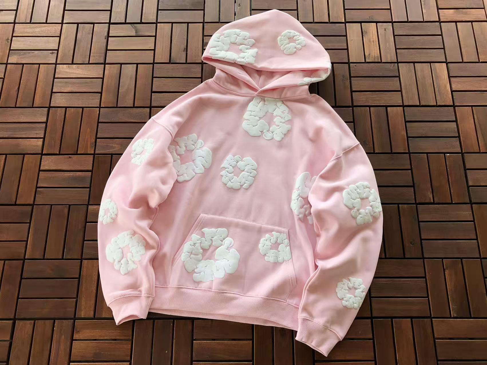 Pink Wreath Tear Hoodie