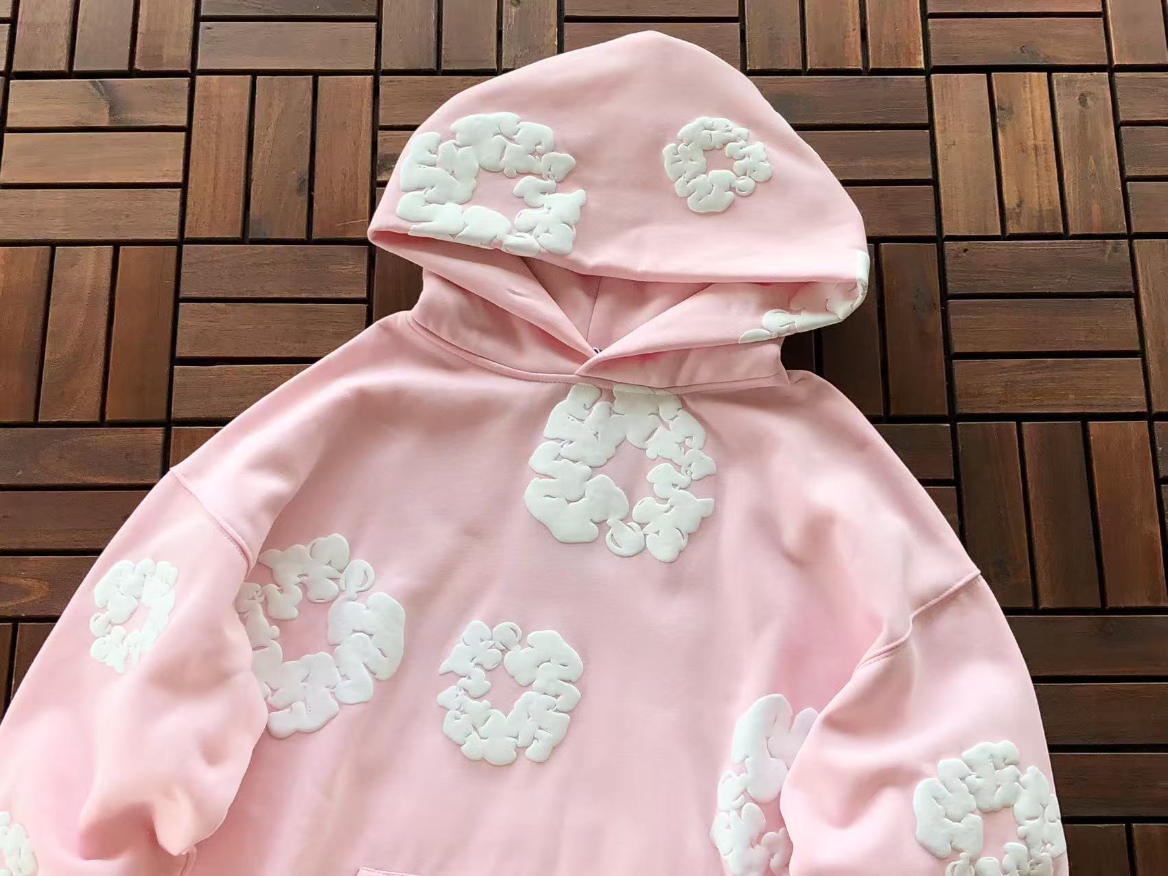Pink Wreath Tear Hoodie