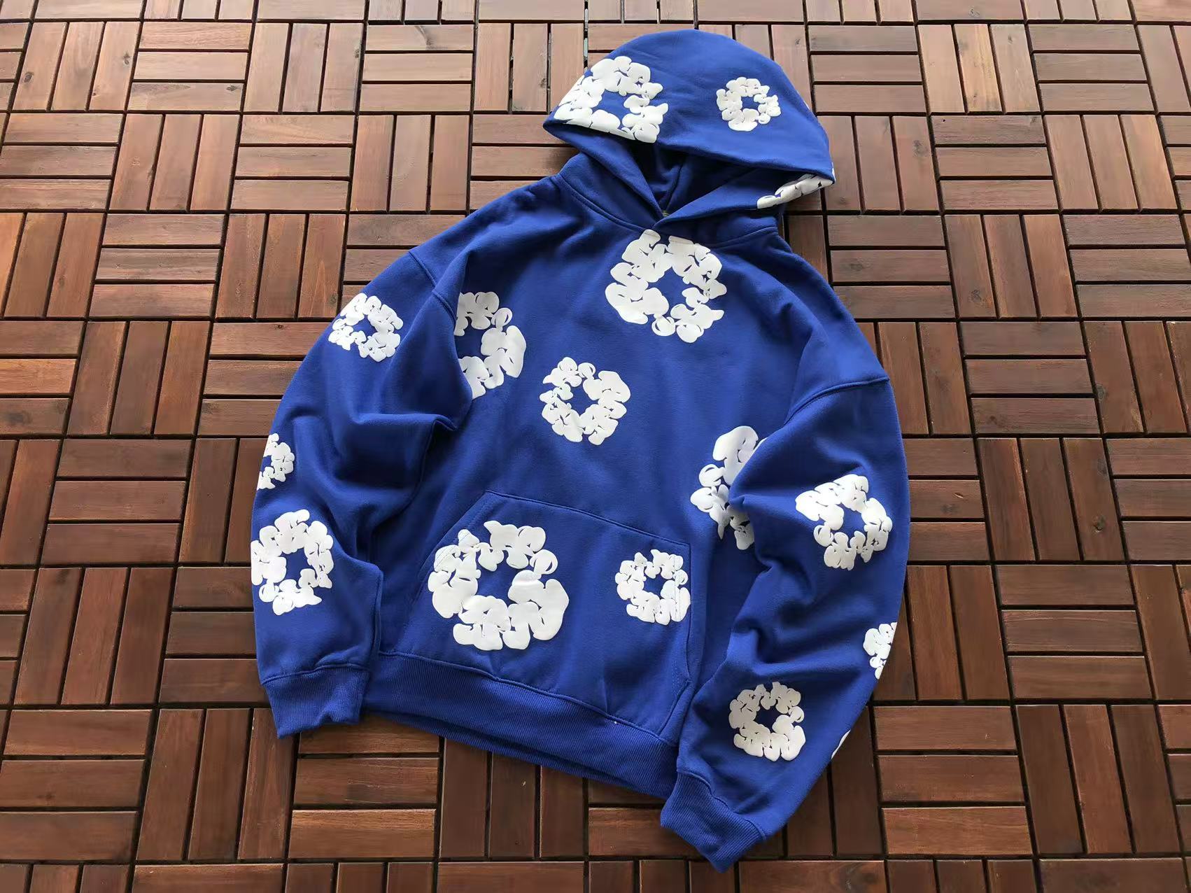 Blue Wreath Tear Hoodie