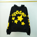 BLACK AND YELLOW WEB HOODIE