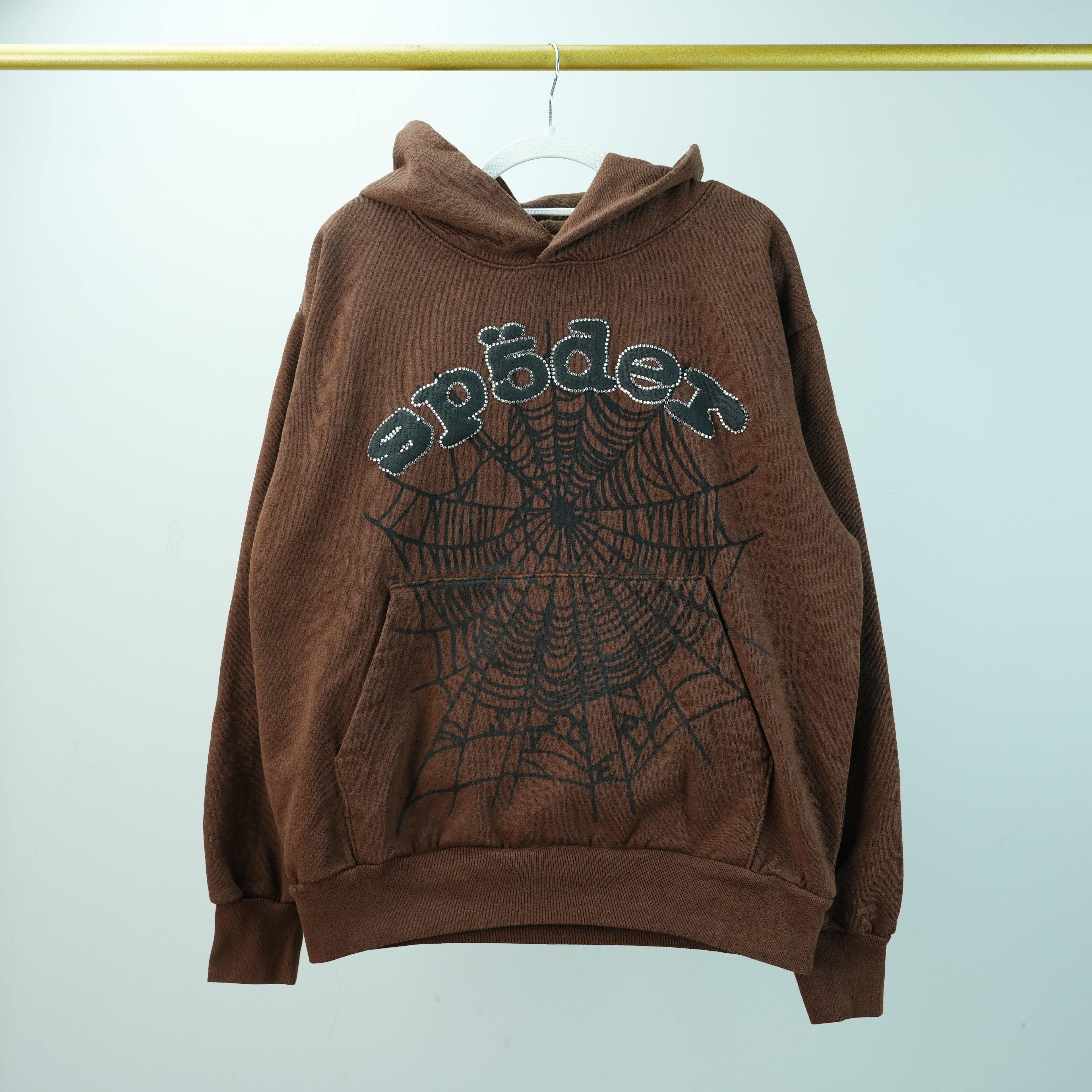 BROWN WEB HOODIE