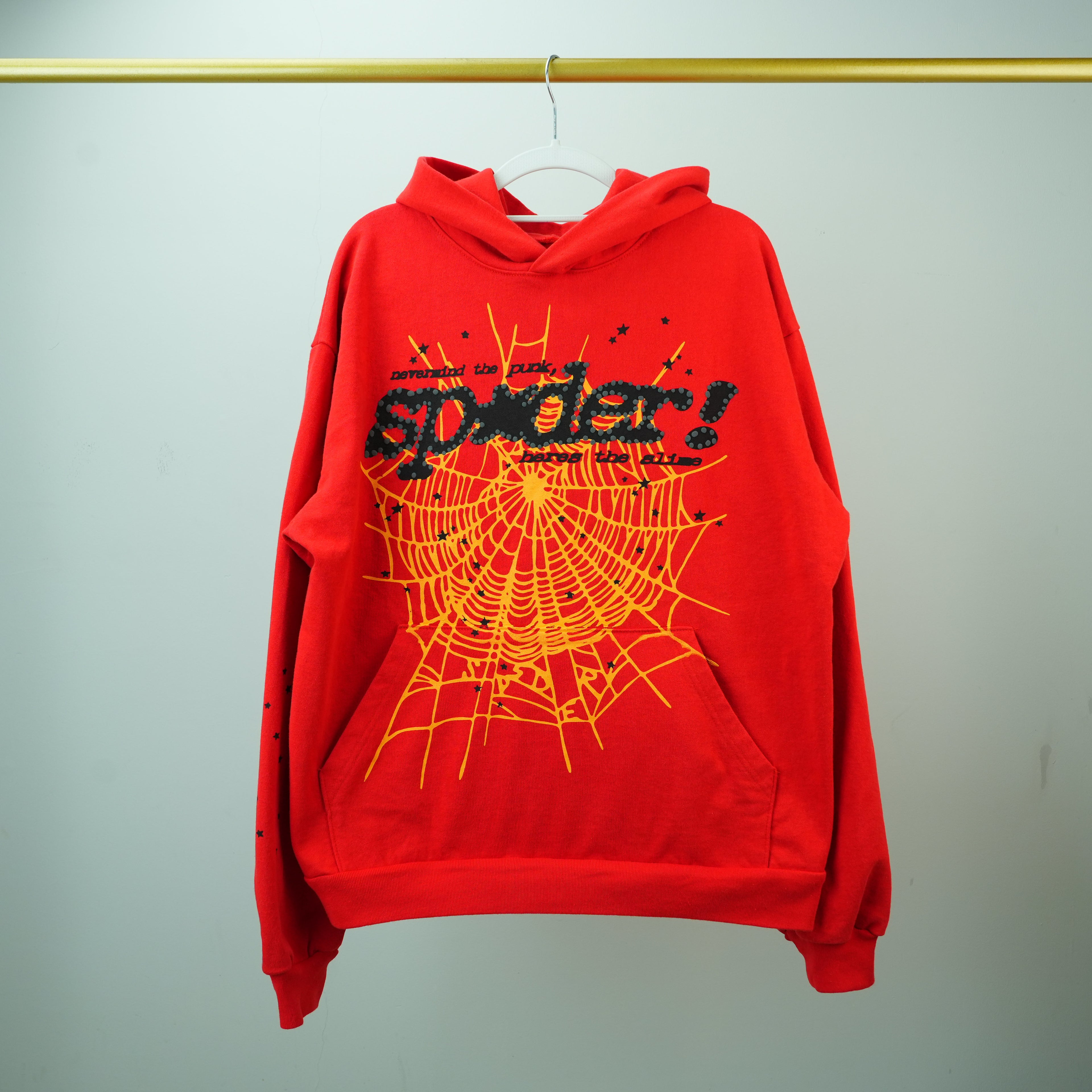 RED YELLOW WEB HOODIE