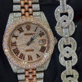 ROLLIE ICED OUT WATCH (BRONZE)