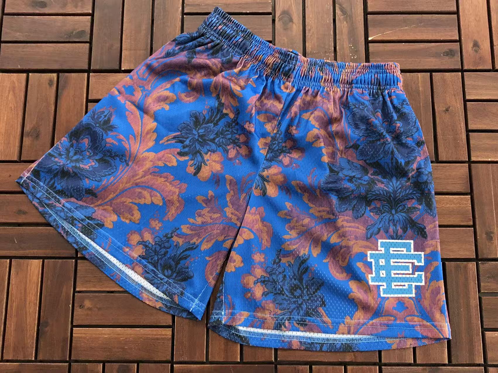 EE SHORTS BLUE AND BROWN