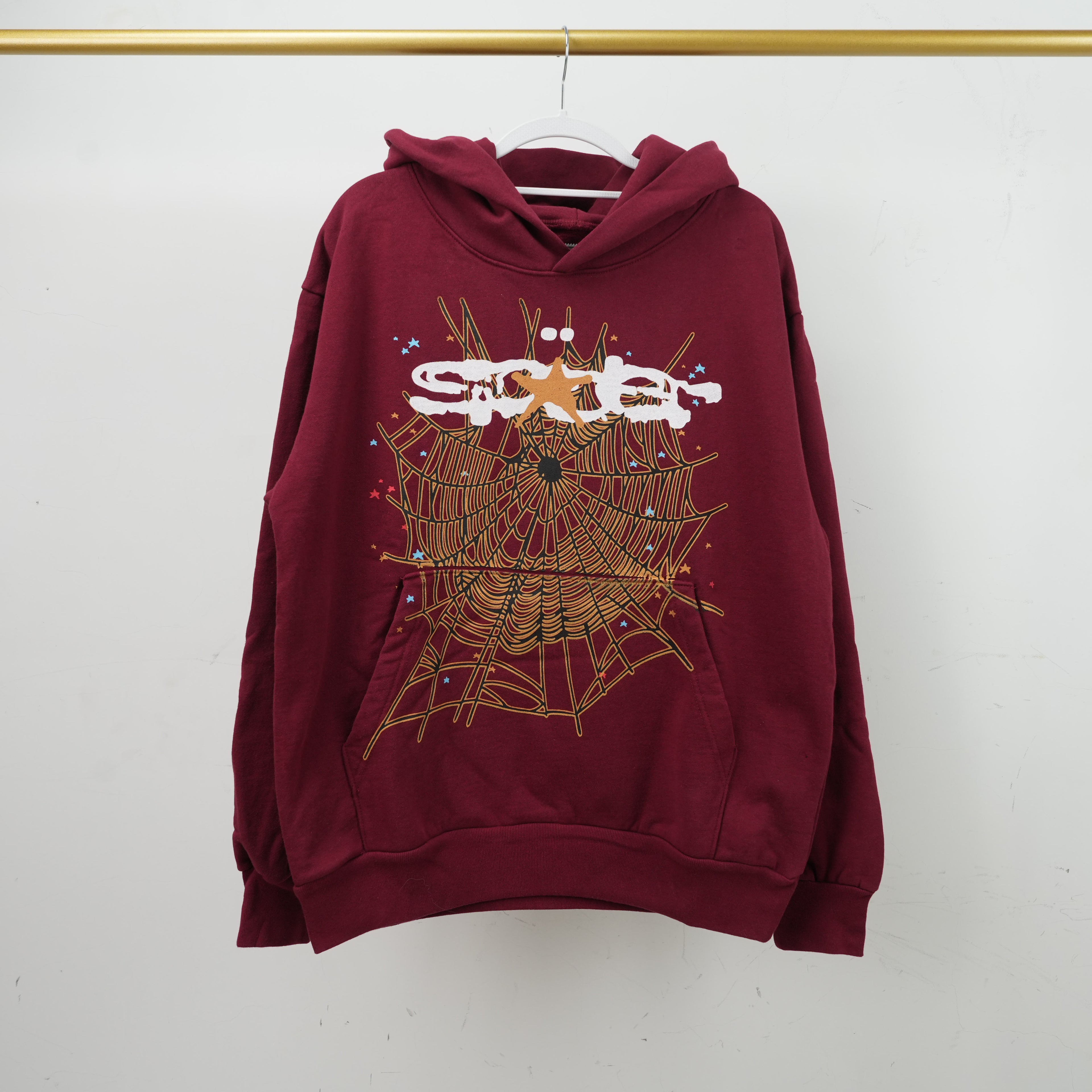 MAROON WEB HOODIE