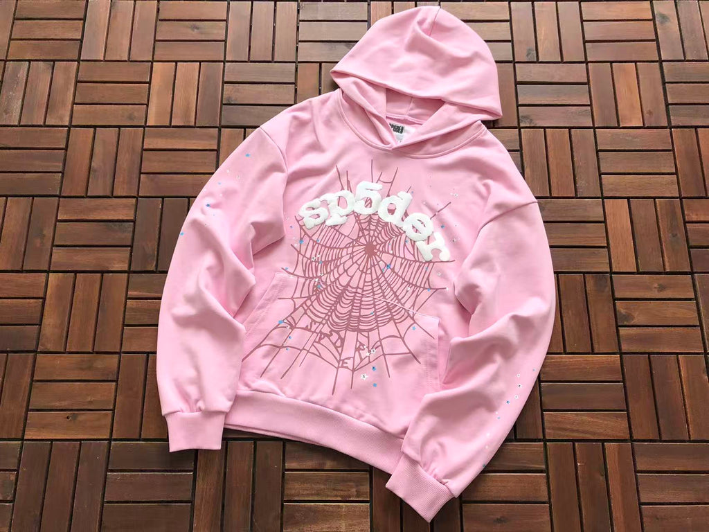 Bright Pink Web Hoodie