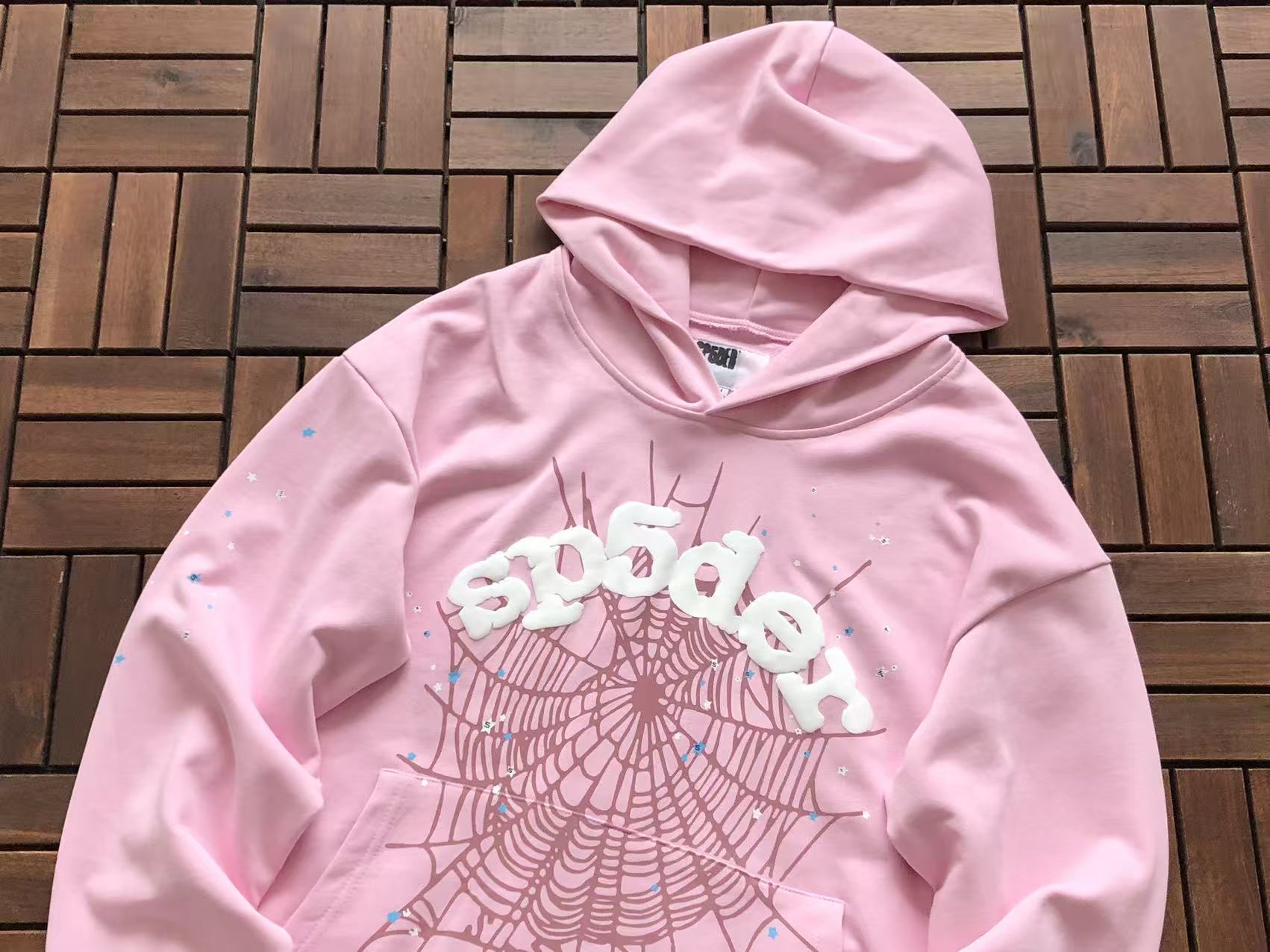 Bright Pink Web Hoodie