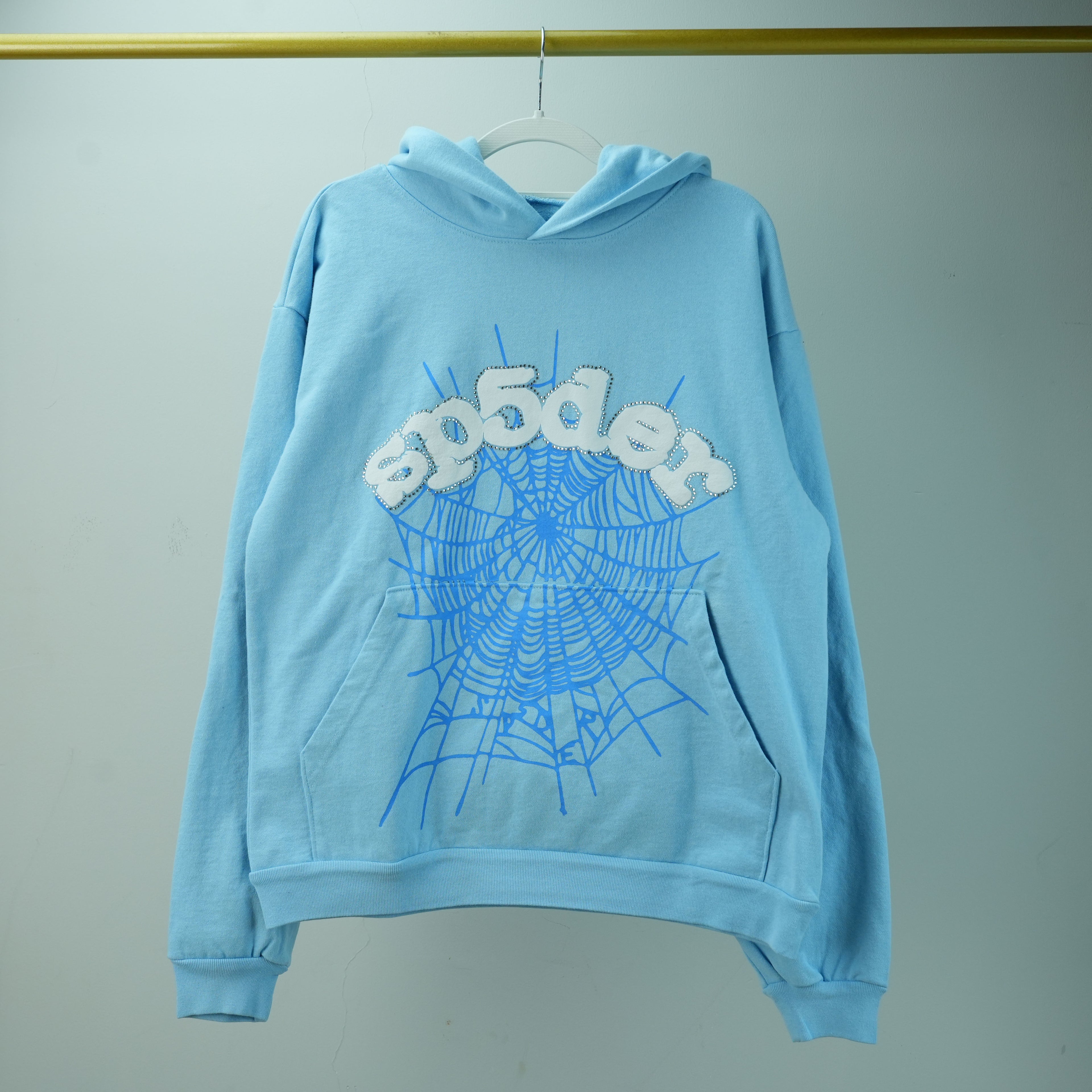 LIGHT BLUE WEB HOODIE