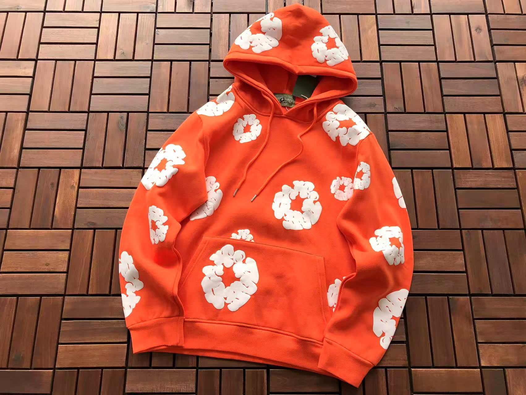 Orange Wreath Tear Hoodie