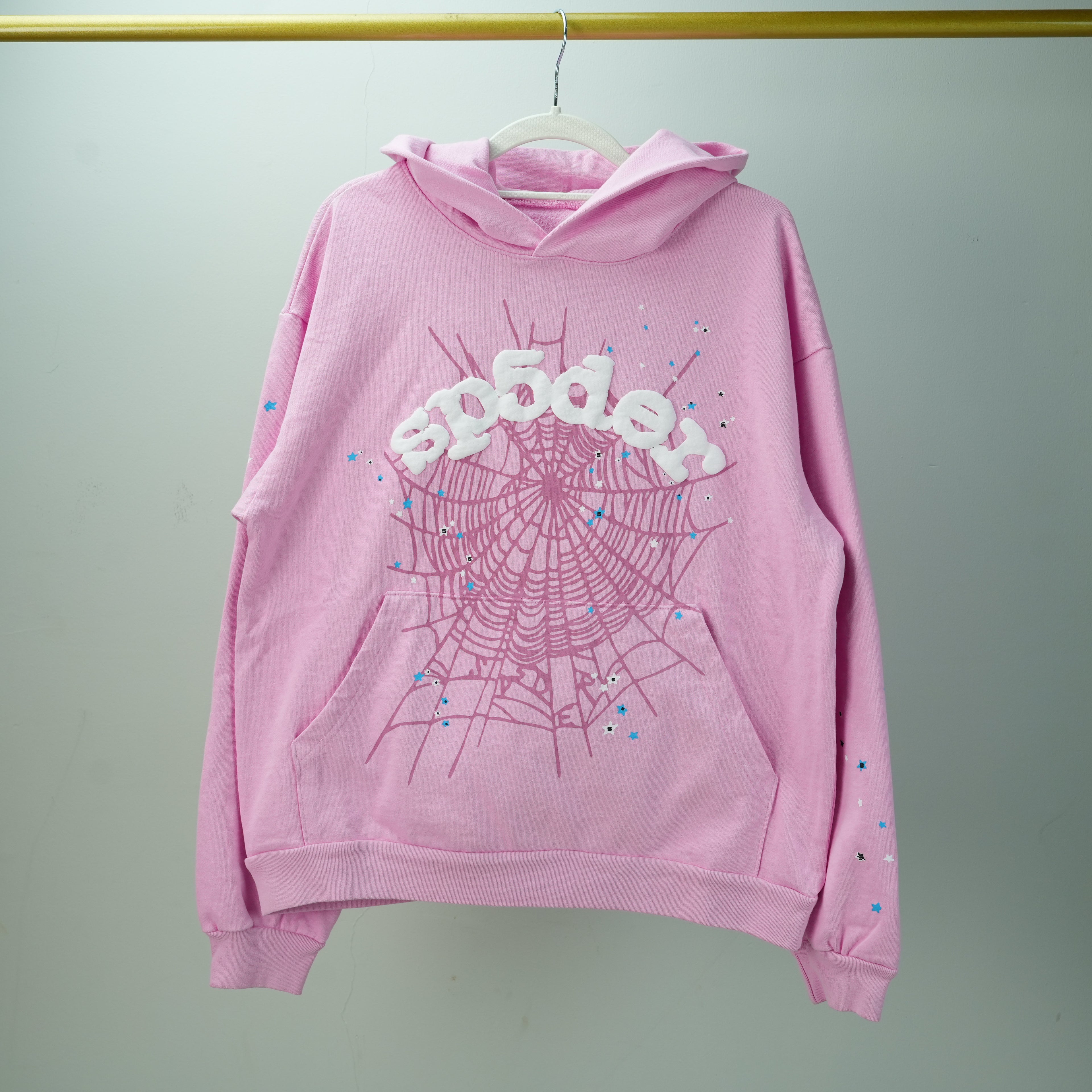 LIGHT PINK WEB HOODIE