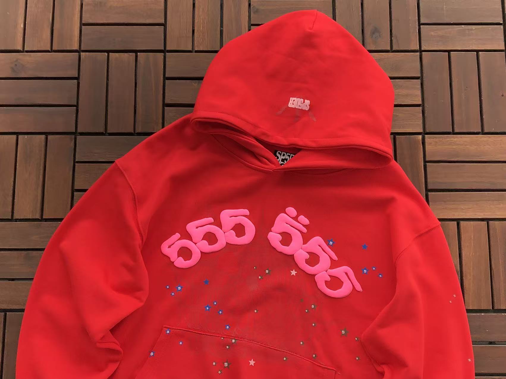 Red and Pink Web Hoodie
